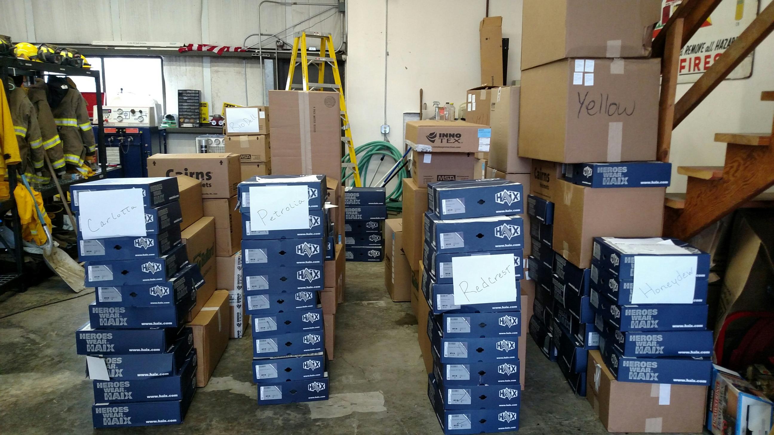 Inventory waiting to be distributed in Loleta